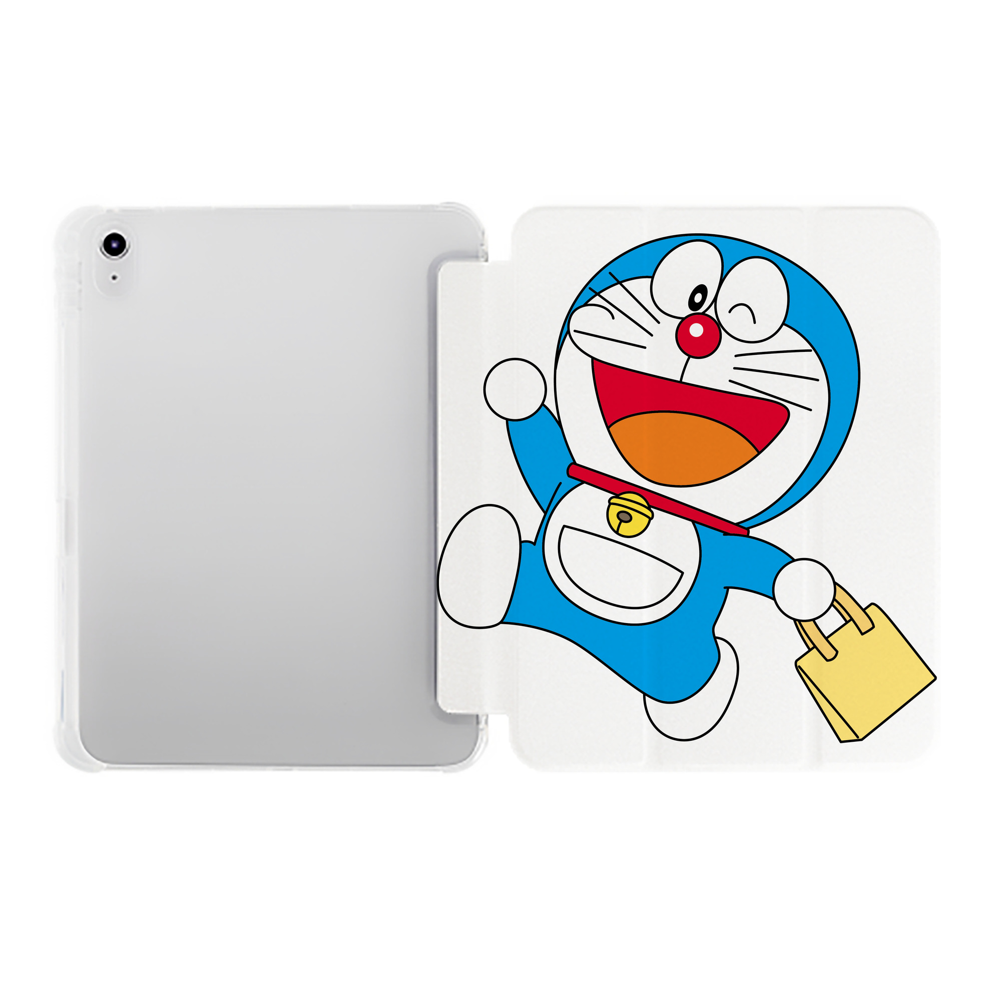 （画像用） ドラえもん Doraemon IPad ケース ペン収納付き 三つ折りスタンド PUレザー×シリコン 対応機種9.5/10.5/10.9インチ